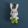 Pilot Design Cute Rabbit Crochet Keychain Handmake Crochet Animal Doll Keyrings For Bag Pendant Knitting Rabbit Keychain Custom
