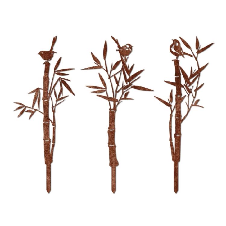 Rusty Metal Ground Post For Outdoor Spaces Multipurpose Plant Support And Decoration Simple Installation Gardens