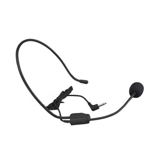 3.5mm Wired Headset Mic for Voice Microphone Headworn Amplifier Loudspeaker