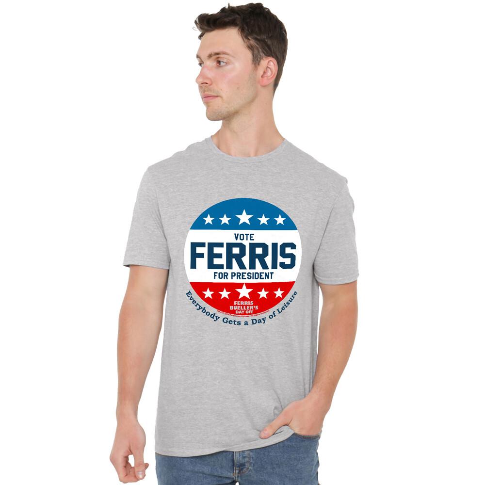 Ferris Bueller Vote Ferris For President T-Shirt S-2XL Athletic Heather S