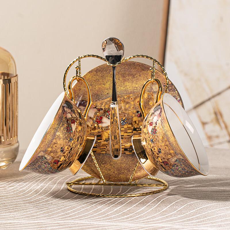 

European Egyptian Ceramic Coffee Cup Set