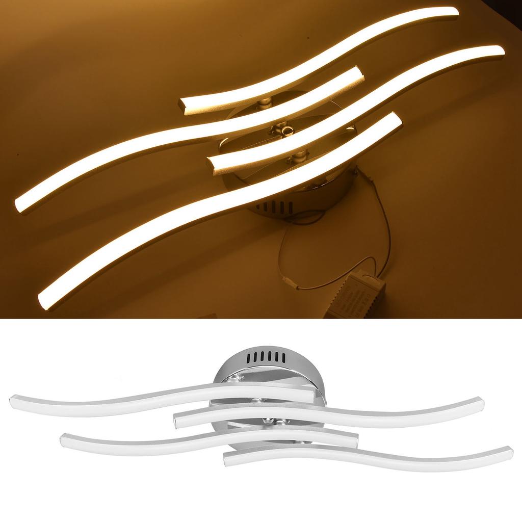 25W 140LED Ceiling Light Wavy Ceiling Lamp for Living Room Bedroom Kitchen Decor AC85‑265V Warm Light