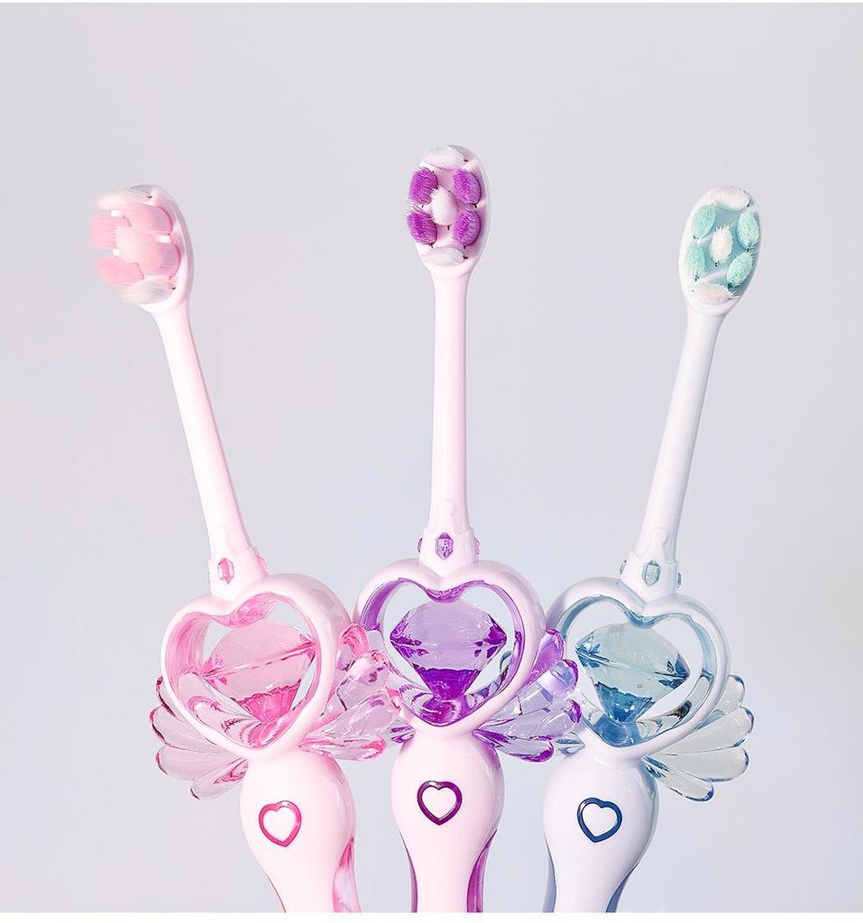 Magic Wand Toothbrush for Kids - Soft Bristles, Fairy Design, Three Colors, Individually Packaged
