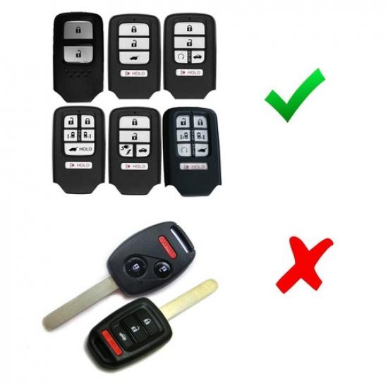 Funda de TPU Cromo Negro para Llavero Para Honda Accord Civic Pilot CRV HRV Odyssey, etc.