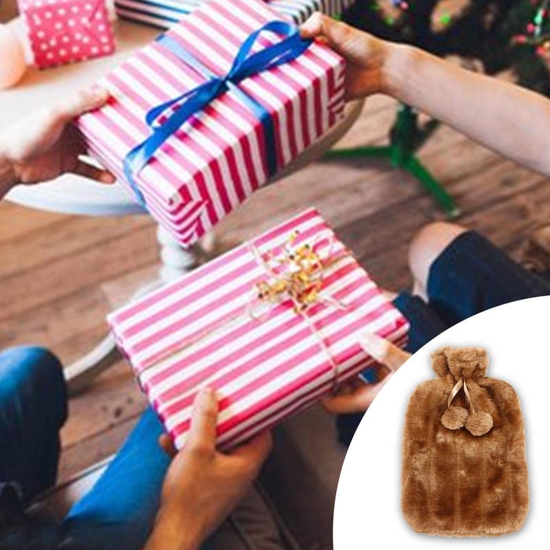 Warm Water Bag Cloth Cover Soft Simulation Plush Cute Hot Water Bottle Cover Helps Keep Hot Water Bag Insulated Fleece Cover