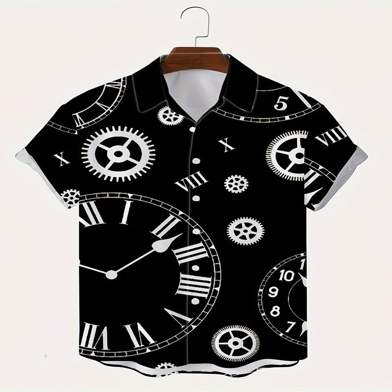 Fashionable and Casual Men's Summer 3D Digital Printed Outdoor Wear, Comfortable Quick Drying Drink and Slim Short Sleeved Shirt