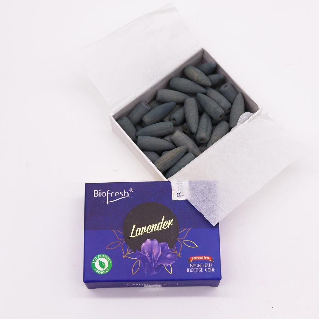 Lavender Charcoal-Free Backflow Incense Cones 40 Count