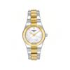 Tisso t(Glan Series) Quartz, Waterproof, Elegant Business Women's Watch, Swiss, 28mm White Dial, Steel Case with Gold-Plated Shell, T043.010.22.111.00
