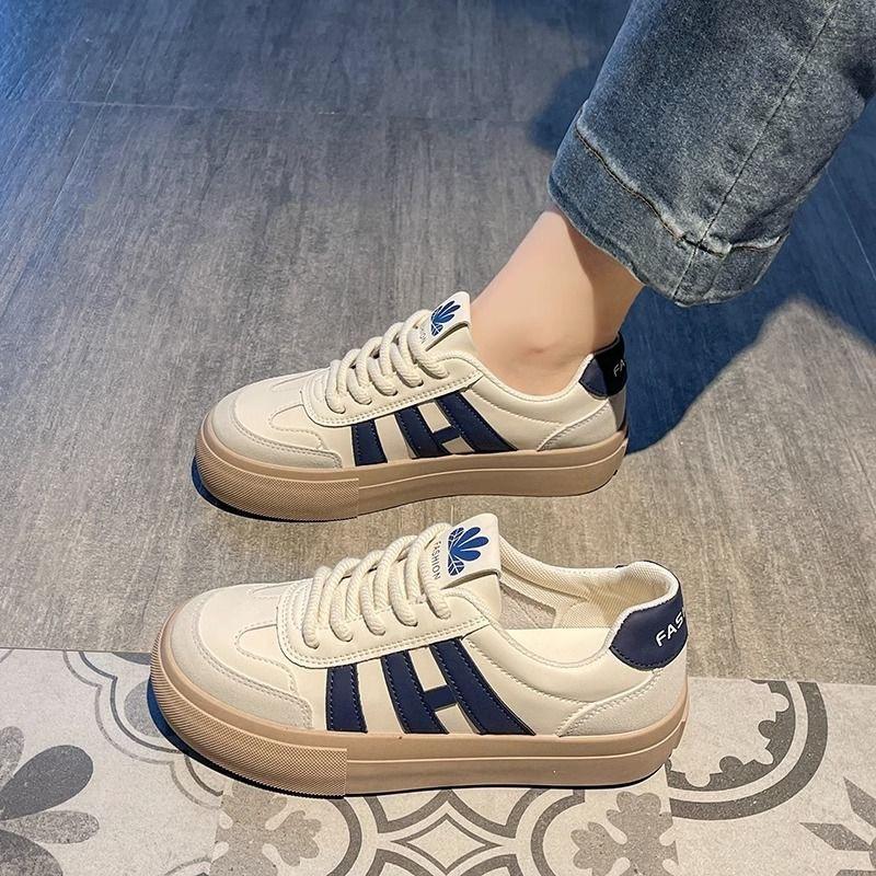 Little white shoes platform Forrest Gump explosion women's board shoes 2025 autumn new versatile Korean version of Internet celebrity sports shoes ins