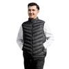 Men Cotton Vest Stand Collar Sleeveless Zipper Closure Thermal Jacket with Pockets Solid Color Winter Waistcoat