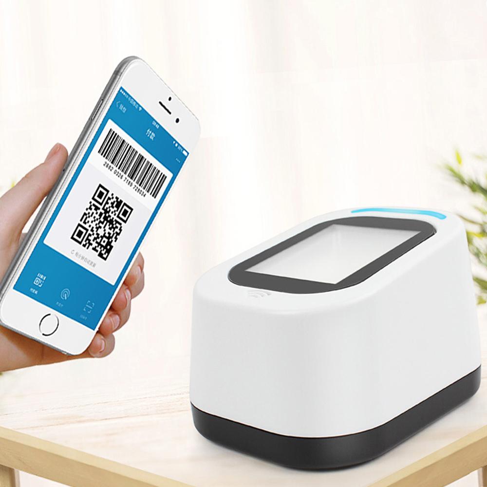 Wired Bar  Scanner USB Versatile Scanning Scan QR   1D 2D   Reader for Supermarkets Stores White