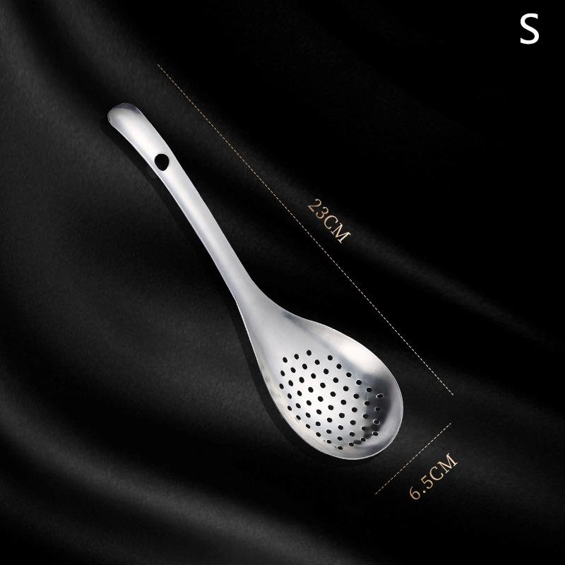 Durable Stainless Steel Kitchen Spoon With Holes Cuisine Caviar Builder Roe Sauce Strainer Spoon Kitchen Cooking Gadgets