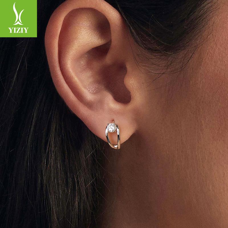 30 Points Mozzarella Diamond Earrings, Elegant And High-End S925 Sterling Silver Earrings Earrings.