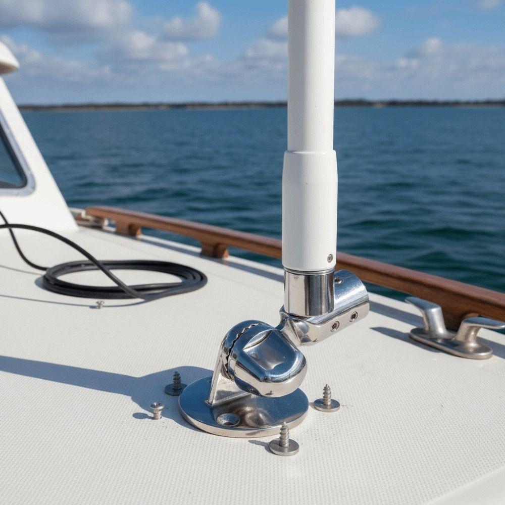 25mm Round Antenna Base 7/8 Inch Marine Mount Boat Mount Boat Hardware  Boat Accessories