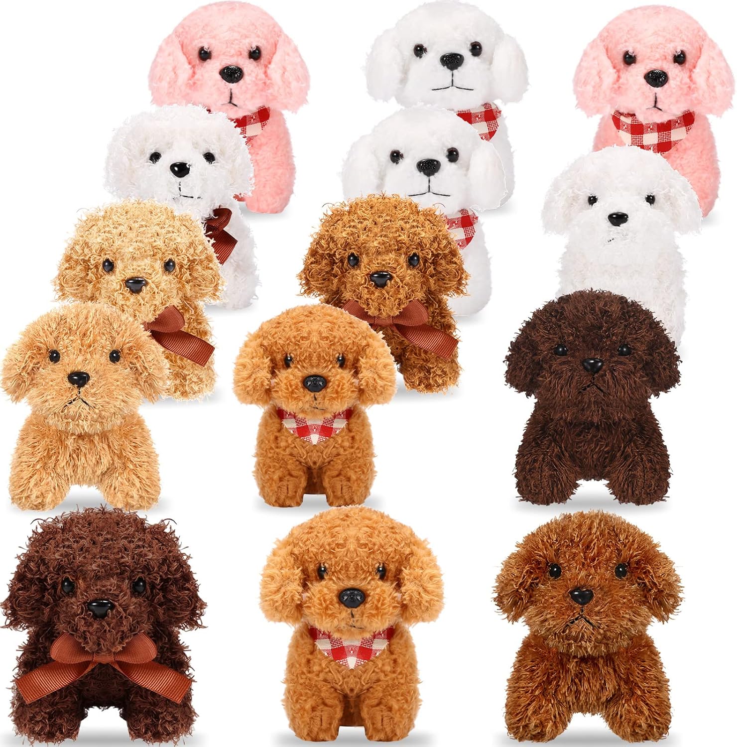 8-40 Stuks 5 Inch Mini Pluche Honden Kleine Knuffelhond Groothandel Pluche Speelgoed Adopt a Dog Feestartikelen voor Cadeautas Vullers Terug naar School 16PCS