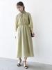 SHIPS for women Gathered Bow Light One Size Dress, Neck, 3/4 Sleeves, Tie, Green, 314514732,