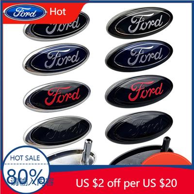 Car Sticker 2026 Hot For Ford New 14.5x6.5cm ABS Car Front Badge for Ford Emblem Focus 2 3 Ranger Mustang Kuga Mondeo Fiesta Exp