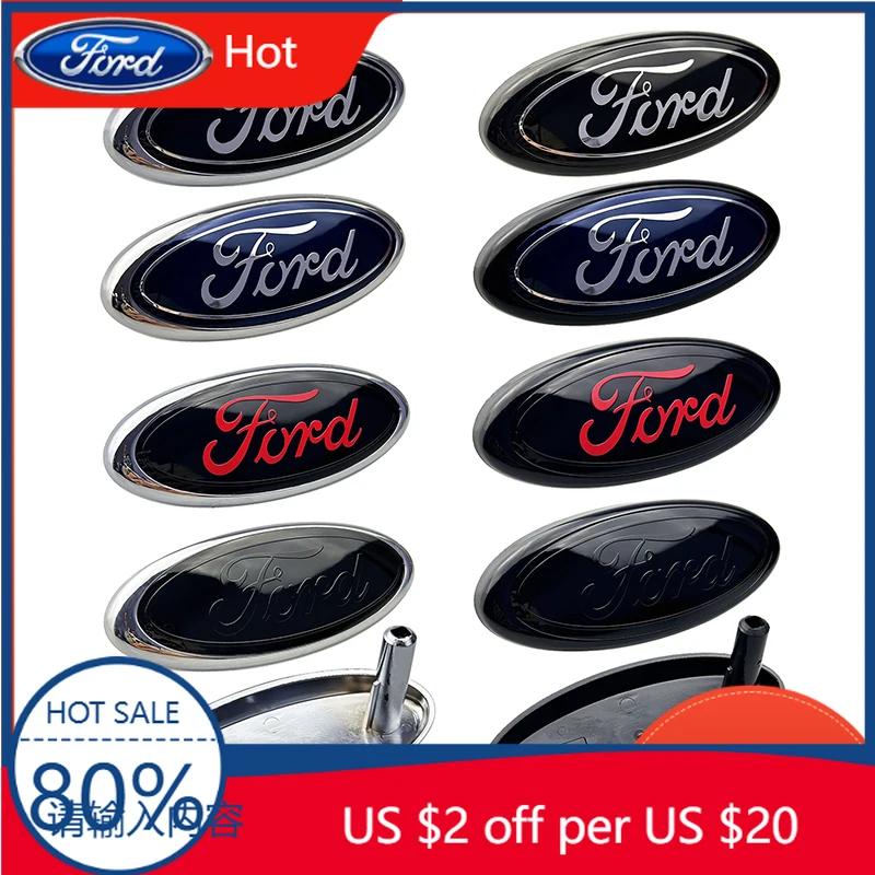 Car Sticker 2026 Hot For Ford New 14.5x6.5cm ABS Car Front Badge for Ford Emblem Focus 2 3 Ranger Mustang Kuga Mondeo Fiesta Exp