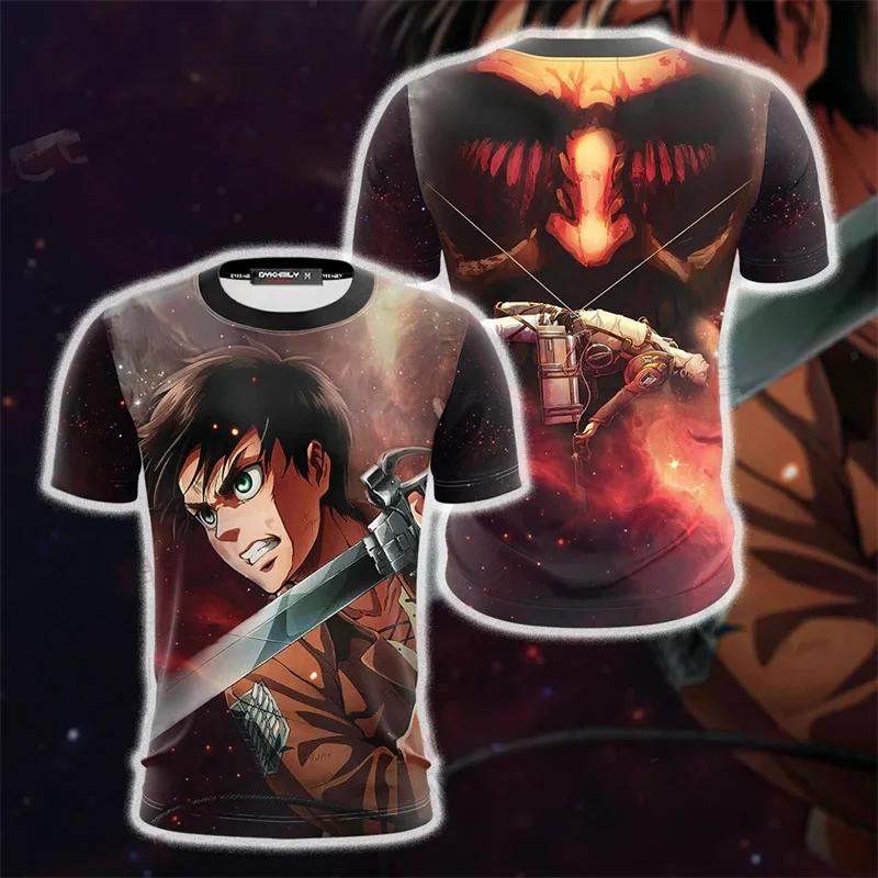 Anime "Attack on Titan" Levi Ackerman Graphic Men's T-shirts 3D Manga Printed T-shirts Summer Round Neck Casual Harajuku Fashion T-shirts
