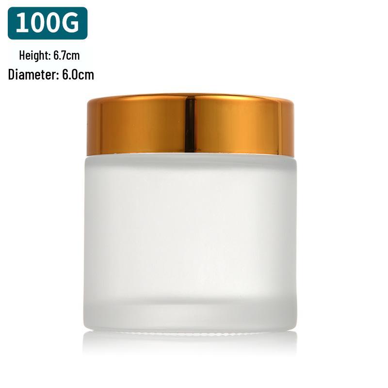 Frosted Glass Ointment Jar, Small Capacity Sealed Container for Creams
