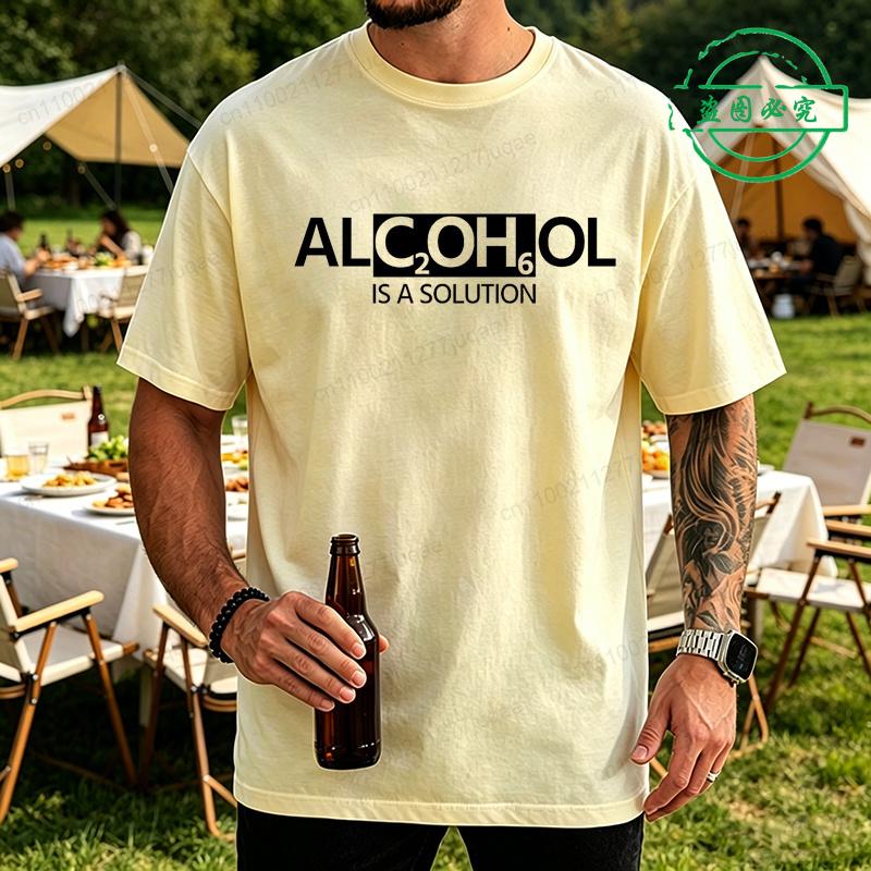 Alcohol Humor Fashion Tshirt For Unisex Funny Design Graphic Y2k Tops Summer Short Sleeve Tees Gift For Drinking Lover Clothing