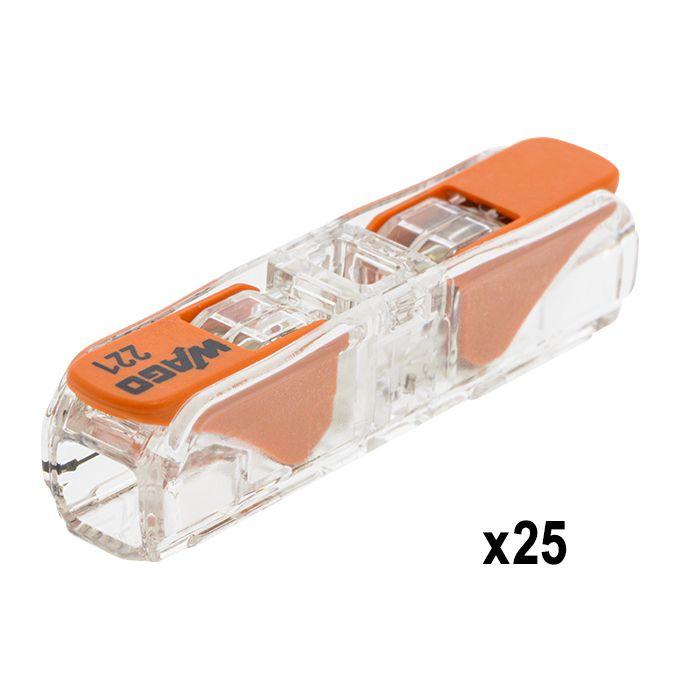 Sachet de 25 bornes 2 entrées en ligne S221