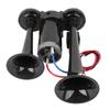 DC24V 130dB Dual Trumpet Horn Loud Sound Sturdy Easy Installation Dual Trumpet Air Horn for Truck Car Train Van Yacht