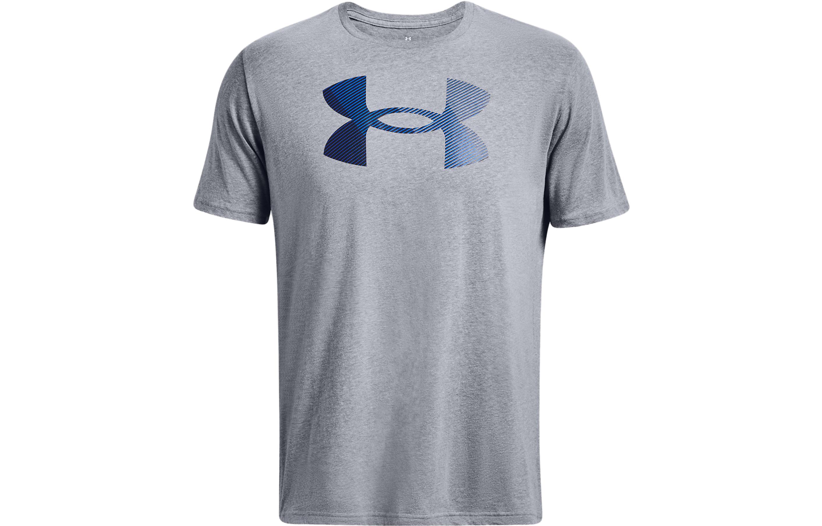 Under Armour T Shirts Men s Gray Crew Neck Moderate Straight Fit 1379451-035 MD