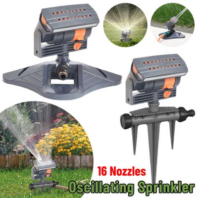 Garten Sprenger Oszillierend Rasensprenger Automatischer Garten Sprenger 16 Düsen Einstellbarer Durchfluss Schwingender Rasen Sprenger