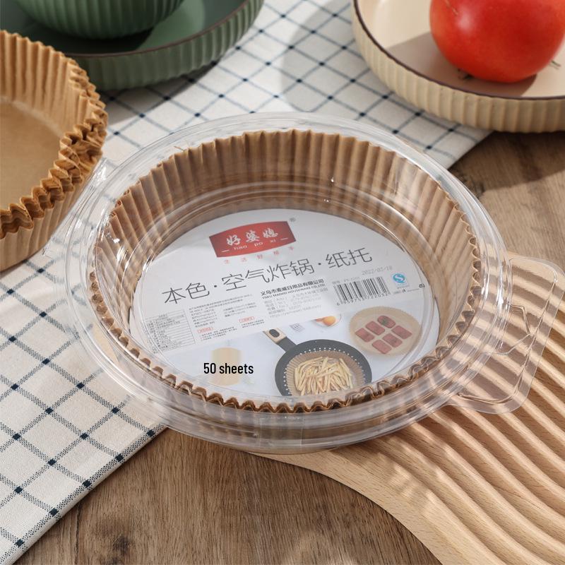 Air Fryer Silicone Oil-Absorbing Paper Pads: Round & Square Shapes with Bubble Wrap Packaging