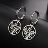 LIKGREAT Fashion 2026 Trend Tree of Life Earrings Silver Color Ear Hoops for Women Vintage Drop Earring Jewelry Amulet Gift