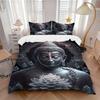 3pcs Buddha Lotus Bedding Set Soft Polyester Down Comforter Cover and Pillowcases,Home Decoration All Seasons(No Insert) S0819084