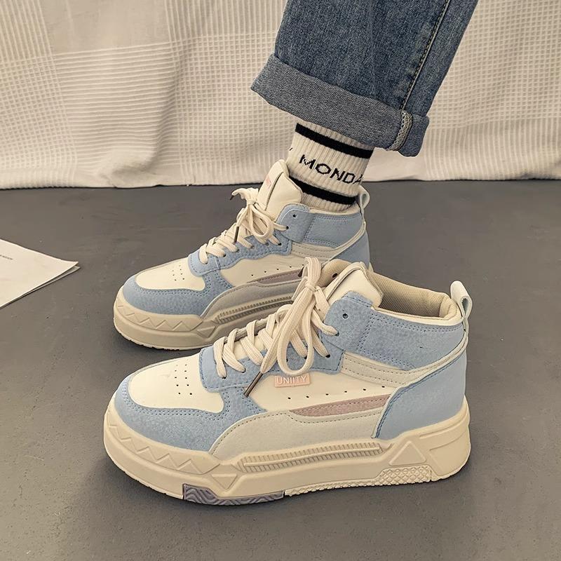 High-top shoes women's 2025 new spring niche shoes casual shoes versatile board shoes 2025 new versatile board shoes