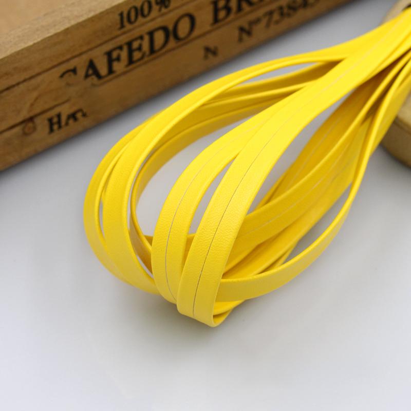 3 Metri Similpelle PU Nastro Sbieco 10mm Cucito Piping DIY Artigianato Patchwork Tappezzeria Tessile Nastro PU Guarnizione