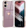 Protective Case - Booling - Iphone 16 Plus - Shockproof Purple - Heart Pattern - 2 Tempered Glasses Included
