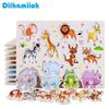 Wooden Puzzles for Kids Early Learning Educational Toys Children Hand Grab Board Montessori Games Cartoon Animal Jigsaw Puzzle