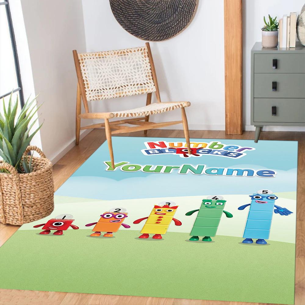 Numberblocks Customize Text Carpet Perfect for Playrooms Bedrooms Balcony Hallway Antislip Carpet Office home decor Perfect Gift for Women/Men