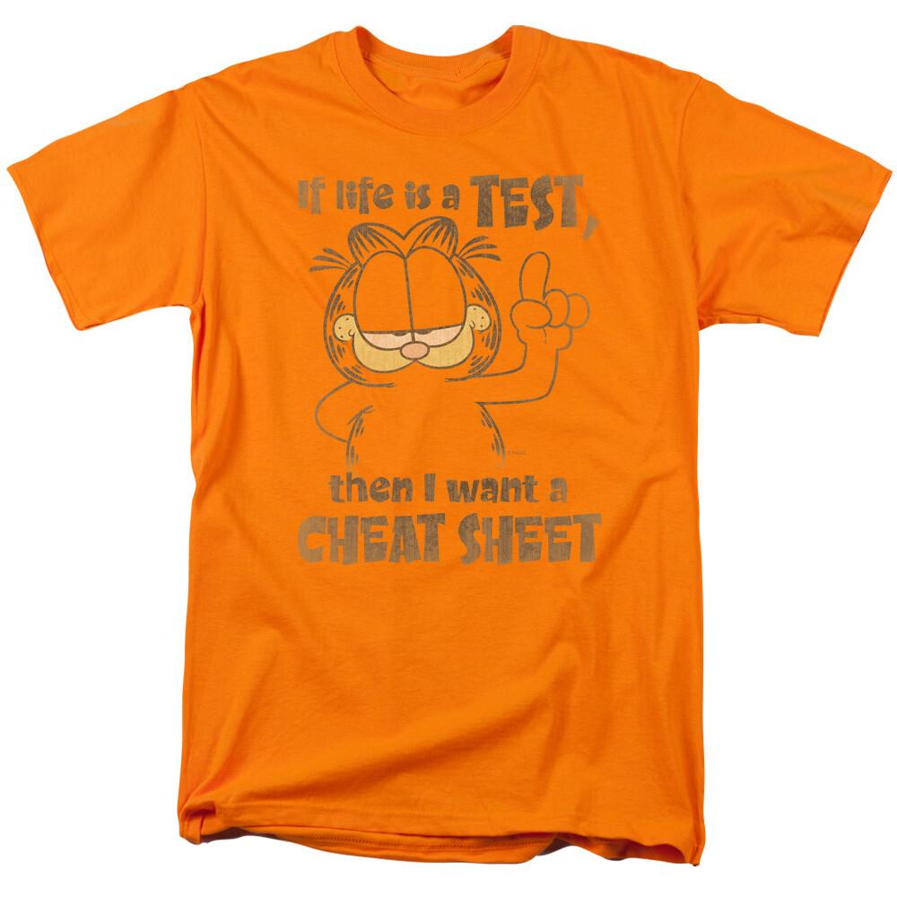 26 Garfield Cheat Sheet T Shirt Mens Licensed Cat Jim Davis Comics Tee Orange Unisex T-Shirt M