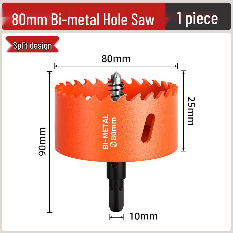 Pânză de găurit bimetalică pentru prelucrarea lemnului: Burghiu pentru Lemn, Gips-carton, Metal, Plastic și PVC - Măritor Găuri pentru Spoturi Încasetate 75mm.