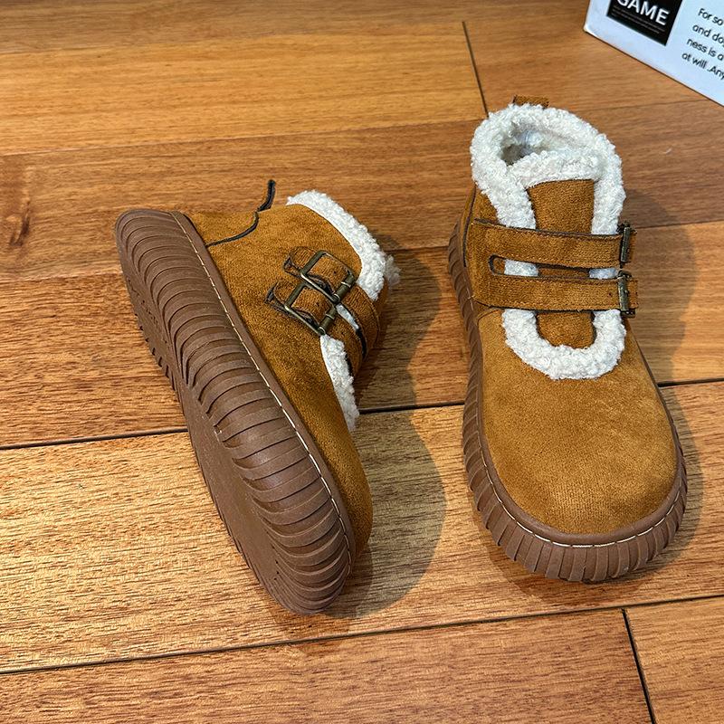 Snow boots women's new winter velvet thickened warm fur integrated thick-soled fluffy cotton shoes