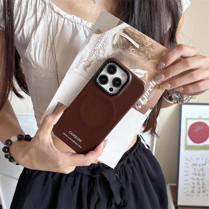 Maillard Braun Magnetischer Ständer für iPhone 17/16 Pro Max/15/14 Hülle - Minimalistisches Design