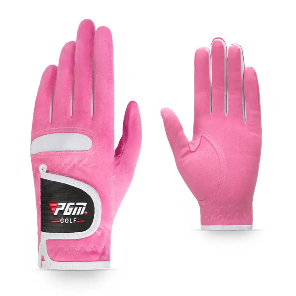 

1 Pair Women s Golf Gloves Suede Microfiber Cloth Anti-Slip Wear-Resistant Outdoor Sports Gloves Golf Supplies 17 розовый