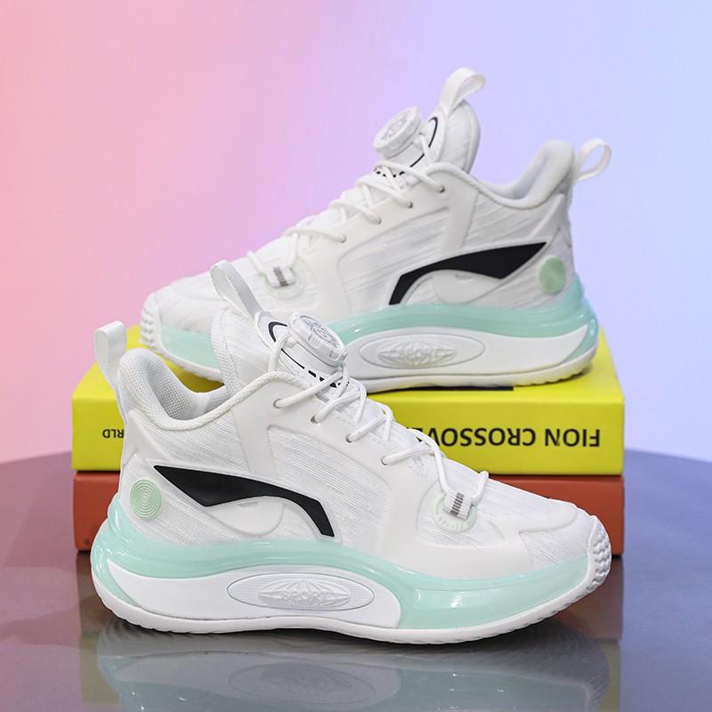 Children's sports shoes luminous casual trendy shoes breathable mesh basketball shoes student teenager rotating buckle running shoes