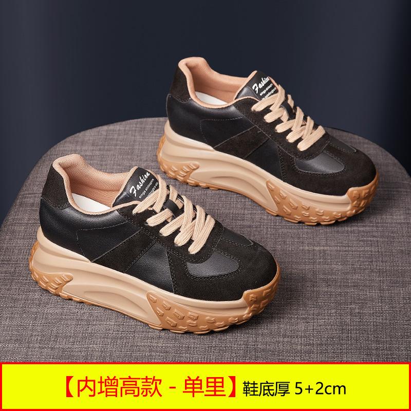 2025 Autumn New Red Muffin Shoes Korean Version Color Matching Casual Shoes Small Thick-soled Heightening Sports Shoes Women