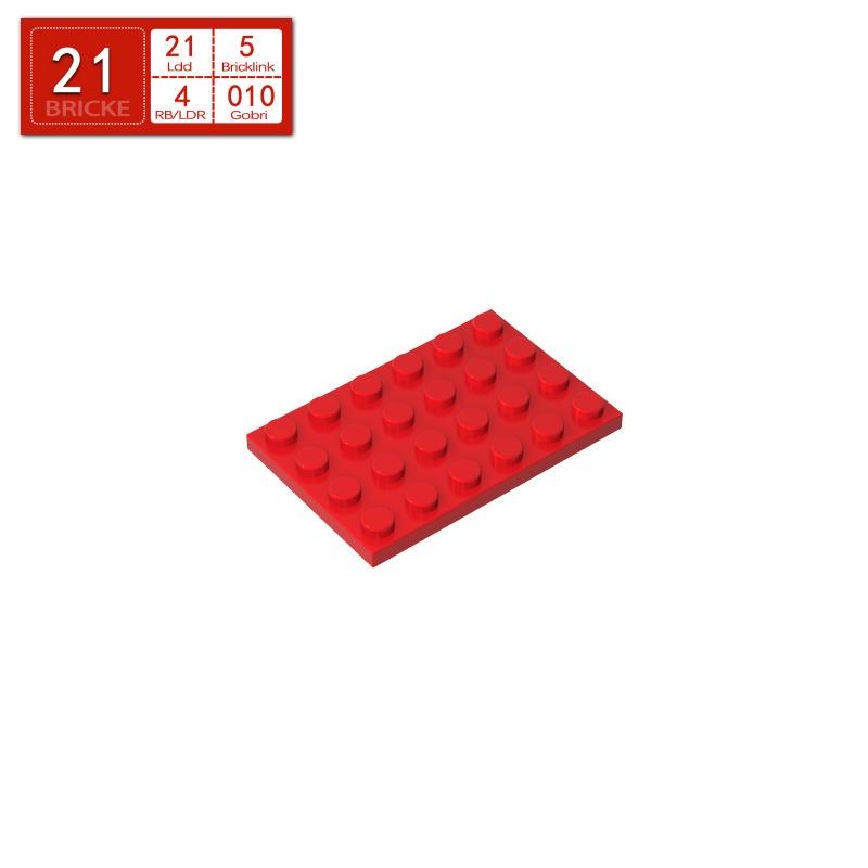 

BRICKE 4x6 Plate Compatible with Lego 3032 - MOC Building Blocks and Educational Puzzle Piece