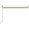 Maison Exclusive - Auvent automatique avec capteur de vent et LED 450x300 cm Crème
