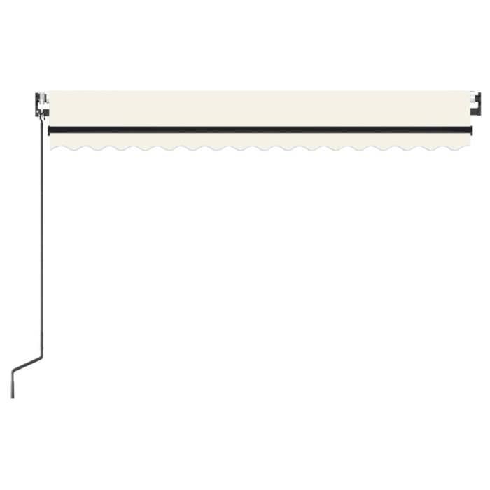Maison Exclusive - Auvent automatique avec capteur de vent et LED 450x300 cm Crème