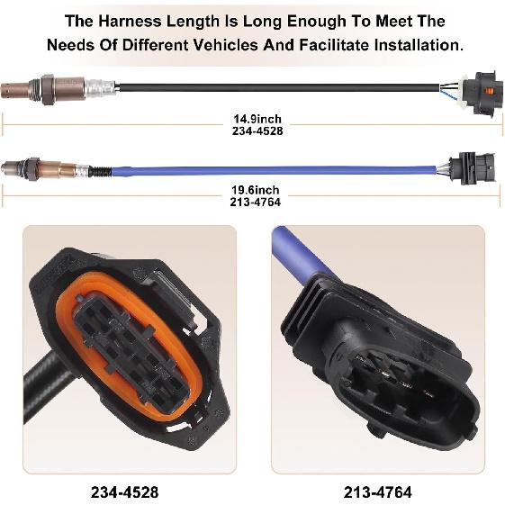 

O2 Oxygen Sensor Upstream Downstream Fits for Chevy Cruze 2011-2016, Sonic 2012-2013 2017-2020 1.4L L4 Turbo, O2 Sensors Replace 234-4528 234-4529