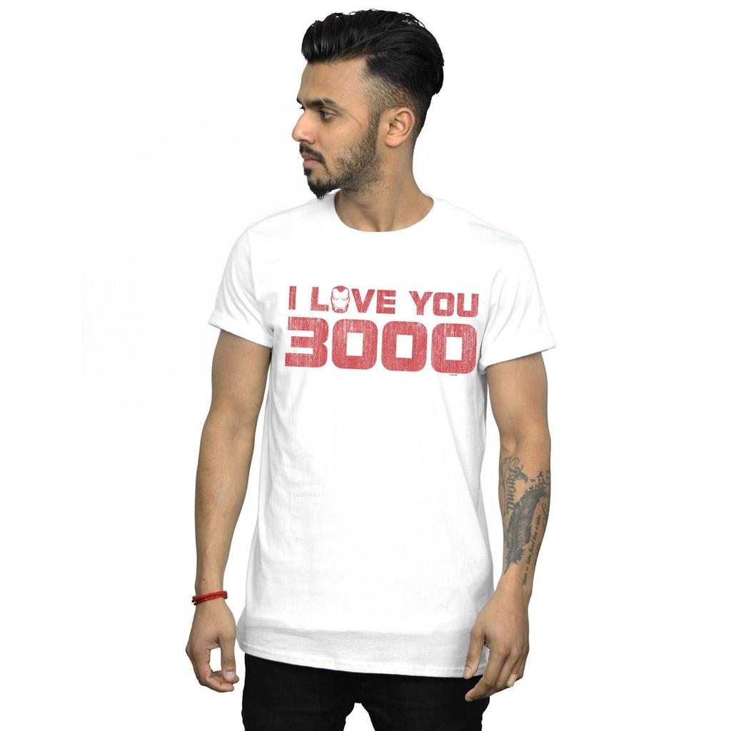 Marvel Mens Avengers Endgame I Love You 3000 Distressed T-Shirt