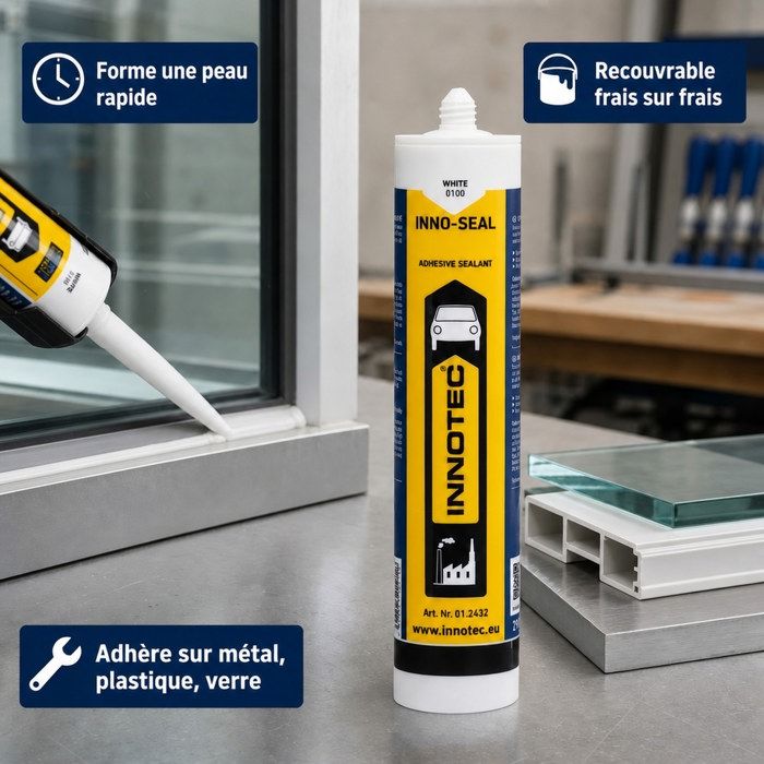 Mastic d'étanchéité blanc 290ml, mastic de jointure, mastic sanitaire blanc